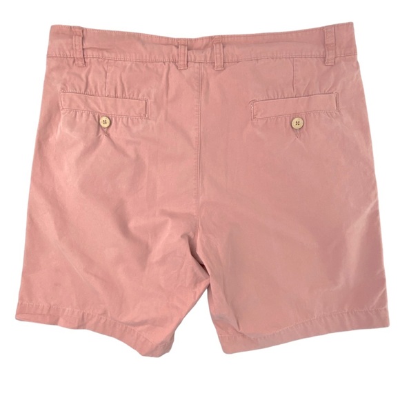 Vintage 1946 Washed Stoned & Beaten men's pink flat front shorts size 36 - Picture 2 of 15